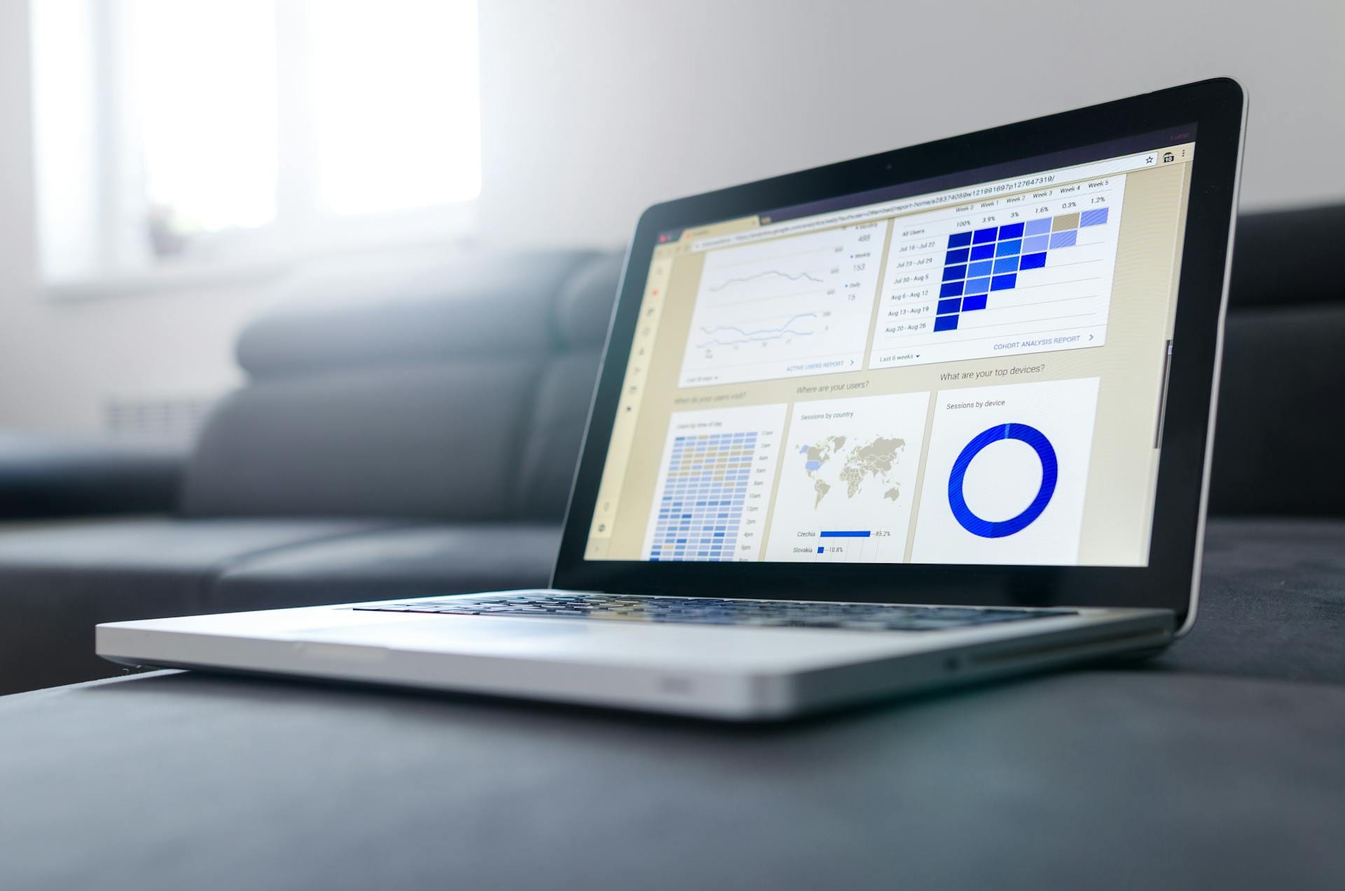computer showing digital marketing agency analytics